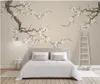 wallpaper for walls 3 d for living room Plum background wall hand painted
