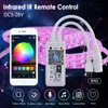 Controlador Wifi RGB DC 5-28V Mini 24 teclas Controlador de música Alexa Controlador de tira de luz para tira de LED RGB