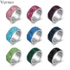 316L Rvs Womens Trouwringen Sieraden Anillos de Acero Inoxidable Para Mujer Groothandel Hoge Kwaliteit CZ Crystal Pave