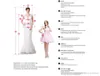 2020 One spalla aline Chiffon Long Bridesmaids Dresses tulle personalizzato Vestidos Dedamaids onore della cameriera a buon mercato9614079