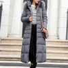 LoozyKit 2019 Ny stil Trendig kappa Kvinnor Vinterjacka Bomull Polded Warm Maxi Puffer Coat Ladies Long Coats Parka Femme Jacket v191111