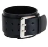 European and American retro wide leather bracelet fashion punk rock exaggeration double skin large buckle men's Leather Bracelet wy140