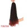 Synthétique Passion Twist Crochet Extension de Cheveux Afro Crépus Bouclés 18 Pouces Long Bohème Tresses 80g/pcs LS06