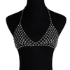 Bästa Lady 2017 Sexiga Kvinnor Kärlek Rhinestone Bra Brassiere Body Necklace Kedja Sommar Hot Fashion Statement Halsband Smycken 4468