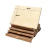 Verstellbare Tisch Staffelei, Holz Sketchbox Staffelei 4 Adjustable Gears Künstler Staffelei mit Storage Drawer (3 Ebenen Schublade)