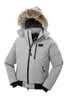 Winter Heren Donsjacks BORDEN-BOMBER Parka Echte Wasbeer Capuchon Bontkraag Jas Downs Heren Dikke Warme Parka's Zwart Outlet Outdoor Sport