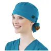 Women Cotton Bandage Adjustable Scrub Cap Sweatband Bouffant Hat Men Solid Cycling Outdoor Hats Protect Dust Mascarillas Masque