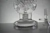 Wasserpfeifen 8,4-Zoll-Doppeldeck-Wurmloch-Glasbong mit 14-mm-Mattschale Quarz-Banger Transparente Glasrauchpfeifen Globale Lieferung