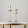 Nieuwe Design Kristallen Kaarshouder Delicate Candlestick Shiny Candle Stand voor Romantische Party Bruiloft Home Hotel Tafel Decoratie