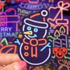 Waterproof Vinyl Cute Christmas Sticker for Laptop Scrapbooking Water Bottle Wall Window Home Decorations Party Favors for Kids Te5025216