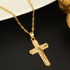 Neue Kreuz INRI Kruzifix Jesus Anhänger Halskette Gold Farbe Männer Kette Schmuck Weihnachten Geschenke5461581