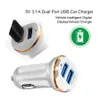 عالي السرعة 3.1A شاحن سيارة مزدوج منافذ USB Auto Power Adapter لـ iPhone 11 13 12 14 15 Pro Max Samsung S22 S23 HTC Android Phone