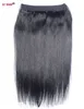16 "-28"원피스 세트 120g 100 % 브라질 레미 플립 인간의 머리카락 확장 물고기 라인 클립 자연 직선