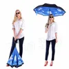 Inverted Reverse Umbrella c handle Windproof Reverse Rain Protection Umbrella Handle Umbrellas Household Sundries sea 6747035