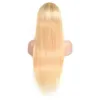 Brazilian Virgin Hairs 13X4 Lace Front Wig 1B Blonde Silky Straight 1B/613# Wigs 10-28inch Light Color 100% Human Hair 150% 180% 210% 250% Density