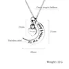 Wholesale-uxury unique designer titanium steel engraved lovely cute moon love heart pendant necklace with pest urn holder 50cm