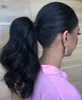 Elegantes Pferdeschwanz-Haarteil von Celebrity, Echthaar, einfach und stilvoll, gewellt, natürlich aussehend, frische Frisur, Kordelzug, Clip-Ins, 120 g