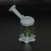 Bongs de agua de vidrio únicos 50 mm Mini Bong Ensamble Pipas de agua de vidrio de silicona Pipas para fumar Cabezal de ducha Percolaor Oil Dab Rigs Hookahs para humo