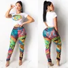 fashion-Brand Womens Designer Pants Fashion Flora Printed Skinny Pencil Pants Luxury Styles Female Casual Leggings