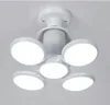 Bulbos fodable alta potência E27 LED iluminação 5 folha UFO lâmpada 85-265V Futebol Luzes dobráveis