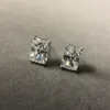 Pansysen 2ct Oluşturuldu Moissanite Diamond 925 STERLING Gümüş Saplama Küpe Kadınlar Düğün Nişan Küpe Takı Kız Hediye9649047