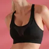 Amerikaanse voorraad nieuwe vrouwen sport full expression flow y bh lange lijn energie hoge hals peek yoga workout gym sexy backless vest sexy dame ondergoed