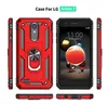 Voor LG K40 Stylo 5 4 Aristo 3 2 Moto G7 Power Ring Magnetic Case Hybrid Armor Defender Telefoon Cover voor Samsung A20 A10E S10 5G