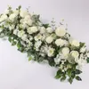 artificial fllower row decor for DIY wedding iron arch platform T station Xmas background flower wall window decor props