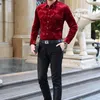 Mens Long Sleeve Dress Shirts Spring Autumn Shirt Slim Fit Business Shirts Fashion Male Tops