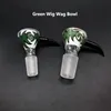 New Funnel Wig Wag Glass Bowl Design W/Bullhorn Handle With 14mm 18mm Male Glass Bowl Piece Smoking Accessories Bong Downstem Diffuser Bowls