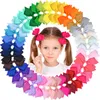 4.5''Cute Bezpieczeństwo Solidne Bowknot Wstążka Bow Hairclip Słodki Krawat Do Włosów Headware Kids Hairpins Hair Accessory 047