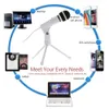 SF-910 Microphone for Phone 3.5mm Cable Wired with Tripod Stand PC Mic for Computer Laptop Karaoke Studio Desktop Recording