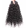 Bundles brésiliens de cheveux bouclés à l'eau avec fermeture Couleur naturelle 4 Bundles avec fermeture à lacet 4x4 10-28 pouces 100% Remy Extensions de cheveux humains