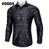 Barry Wang Red Paisley Bright Silk Shirts Men Autumn Long Sleeve Casual Flower Shirts For Men Designer Fit Dress BCY-011246J