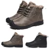 2020 cooles Leder-Designer-Muster 10 weiches Schwarz Grau Plus Samt warmer Mann Junge Männer Stiefel Herren Sneakers Stiefel Trainer Outdoor-Wanderschuhe