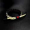 Bracelet réfléchissant holographique d'amour étudiant Couple ceinture tissée couleur changeante corde à main