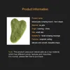 JD010 자연 Xiuyan Stone Green Jade Guasha Gua Sha Board Massager 스크래핑 요법 jade 롤러