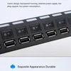 Computer USB 2.0 HUB 7 Port Switch Indicator High Speed Splitter Hub with USB Cable for Desktop Notebook USB Mouse Scanner