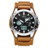 CWP Top Marque GOLDENHOUR Sport Cuir Hommes Montre Relogio Hombre Automatique Étanche Quartz Mâle Horloge Armée Militaire Montres-bracelets2415