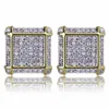 Nieuwe Mode Vergulde Diamond Mens Earring Studs Hip Hop CZ Cubic Zirconia Stud Oorbellen Sieraden