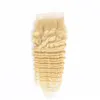 Malaisien 10a 613 # Couleur Ferme en dentelle profonde de profondeur 4x4 taille blonde en gros fermetures de cheveux vierges 10-22 pouces bouclées