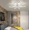 Aluminium Wave White Surface Mounted Luster Avize Lighting 110 V 220 V Moderne LED Plafondverlichting voor Slaapkamer Woonkamer Myy