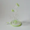 8 tums glas bong dubbel återvinning heady glas vatten bongs olja rigg purpelgrön böjd rör donut perc dab rigstrar vattenrör xl320