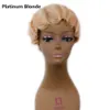 #613 Color Synthetic Wig Finger Waves Wig Hair Heat Resistant Short Wigs for African American Women Cosplay 3 Colors