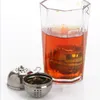 Nytt rostfritt stål Boll te -infusernätfilterfilter Sile whook Loose Tea Leaf Spice Ball med repkedja Hem Köksverktyg2150605