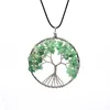 7 Chakra Tree of Life Pendant Halsband Koppar Kristall Natursten Halsband Kvarts Stones Pendants Kvinnor Julklapp