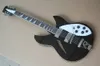 Factory Custom Semi-Hollow Black Electric Gititar met 12 snaren, Chrome-hardware, HH Pickups, White Pairguard, kan worden aangepast