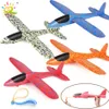 38 * 37CM Lancement À La Main Lancer Avion En Mousse Avec Slingshot Vol Planeur Avion Modèle En Plein Air Jouets Éducatifs Pour Enfants 20 pcs Mélanger En Gros