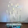 No candle )Acrylic Candlestick crystal acrylic Candle Holders Wedding Candelabra Table Centerpieces Flower Stand senyu0634