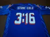 Custom Men Stone Cold Steve Austin # 3:16 Team Uitgegeven blauw Wit College Jersey maat s-4XL of op maat elke naam of nummer jersey